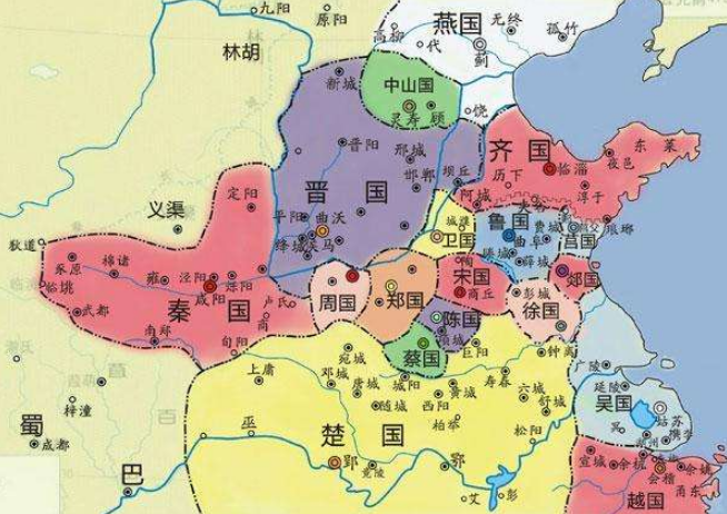 春秋时期的地图 春秋时期的地图
